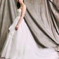 Vestido de Novia en Línea A Escote Corazón con Cordones en la Espalda.