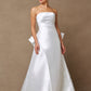 Vestido de Novia Strapless Corte Sirena Con Cola Desmontable Color Off White.