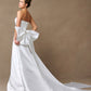Vestido de Novia Strapless Corte Sirena Con Cola Desmontable Color Off White.