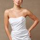 Vestido de Novia Corte Sirena con Abertura Sin Tirantes.