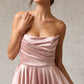 Vestido Corte en A Cuello Redondo con Aplicaciones. (Dos Colores)