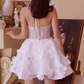 Vestido de Novia Corto con Gargantilla.