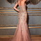 Vestido Corte de  Sirena Color Rose Gold
