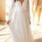 Vestido de novia de manga larga de chifón