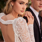 Vestido de Novia de Encaje y Chaqueta Desmontable.
