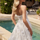 Vestido de Novia sin tirantes.