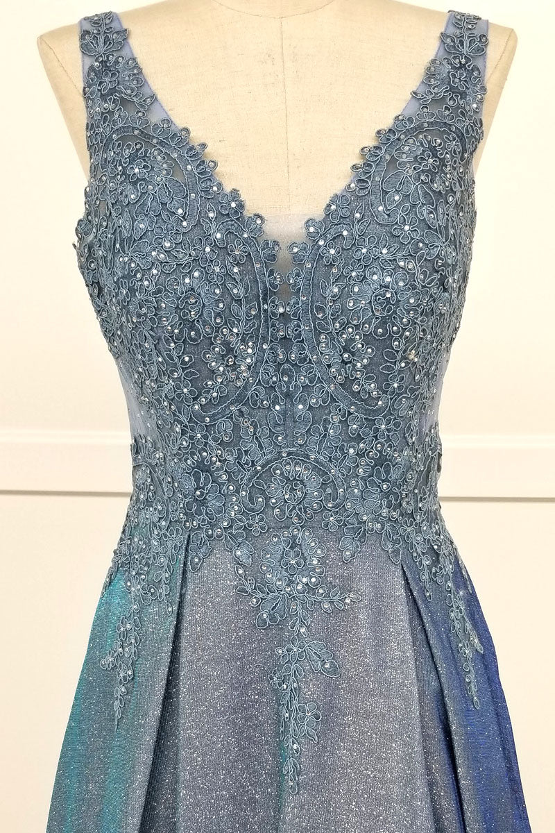 Vestido largo con escote en V y bolsillos, apropiado para diferentes ocasiones, incluida la madre de la novia, damas de honor y eventos formales.