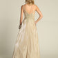 Vestido largo con escote en V y bolsillos, apropiado para diferentes ocasiones, incluida la madre de la novia, damas de honor y eventos formales.