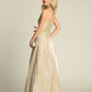 Vestido largo con escote en V y bolsillos, apropiado para diferentes ocasiones, incluida la madre de la novia, damas de honor y eventos formales.