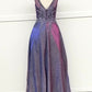 Vestido largo con escote en V y bolsillos, apropiado para diferentes ocasiones, incluida la madre de la novia, damas de honor y eventos formales.