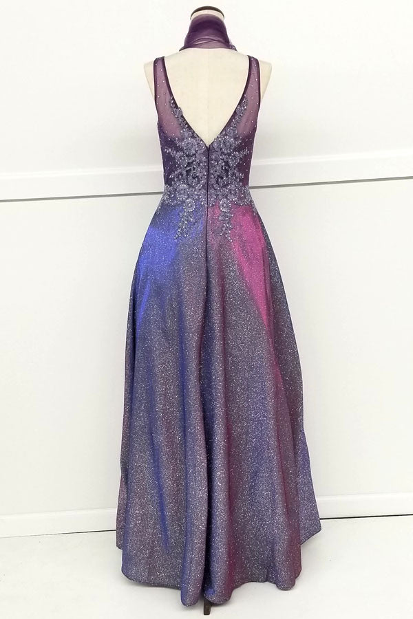 Vestido largo con escote en V y bolsillos, apropiado para diferentes ocasiones, incluida la madre de la novia, damas de honor y eventos formales.
