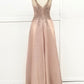 Vestido largo con escote en V y bolsillos, apropiado para diferentes ocasiones, incluida la madre de la novia, damas de honor y eventos formales.