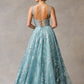 Vestido en Corte A en Encaje con Tirantes y Escote de Corazón, Color Sage