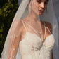 Velo de Novia Corto en Capas, Color Off White