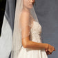 Velo de Novia Corto en Capas, Color Off White