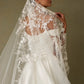 Velo Largo Bordado, Color Off White