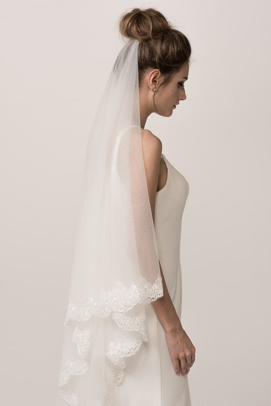 Velo de Novia Largo Color Off White