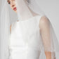 Velo de Novia Corto en Capas con Aplicaciones de Cuentas y Lentejuelas, Color Off White