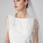 Velo de Novia Corto en Capas con Peine, Color Off White