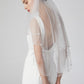 Velo de Novia Corto en Capas con Peine, Color Off White