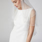 Velo de Novia Corto en Capas con Peine, Color Off White