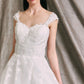 Vestido de Novia, Hombros Fuera y Escote en Corazón.