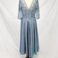 Vestido Midi con Bordados Ornamentales con Lentejuelas y Mangas 3/4 (Varios Colores)