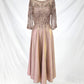Vestido Midi con Bordados Ornamentales con Lentejuelas y Mangas 3/4 (Varios Colores)