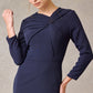 Vestido Corte Sirena Manga Larga Color Navy