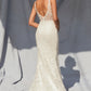 Vestido de Novia Corte Sirena y Detalles de Encaje Color Off White