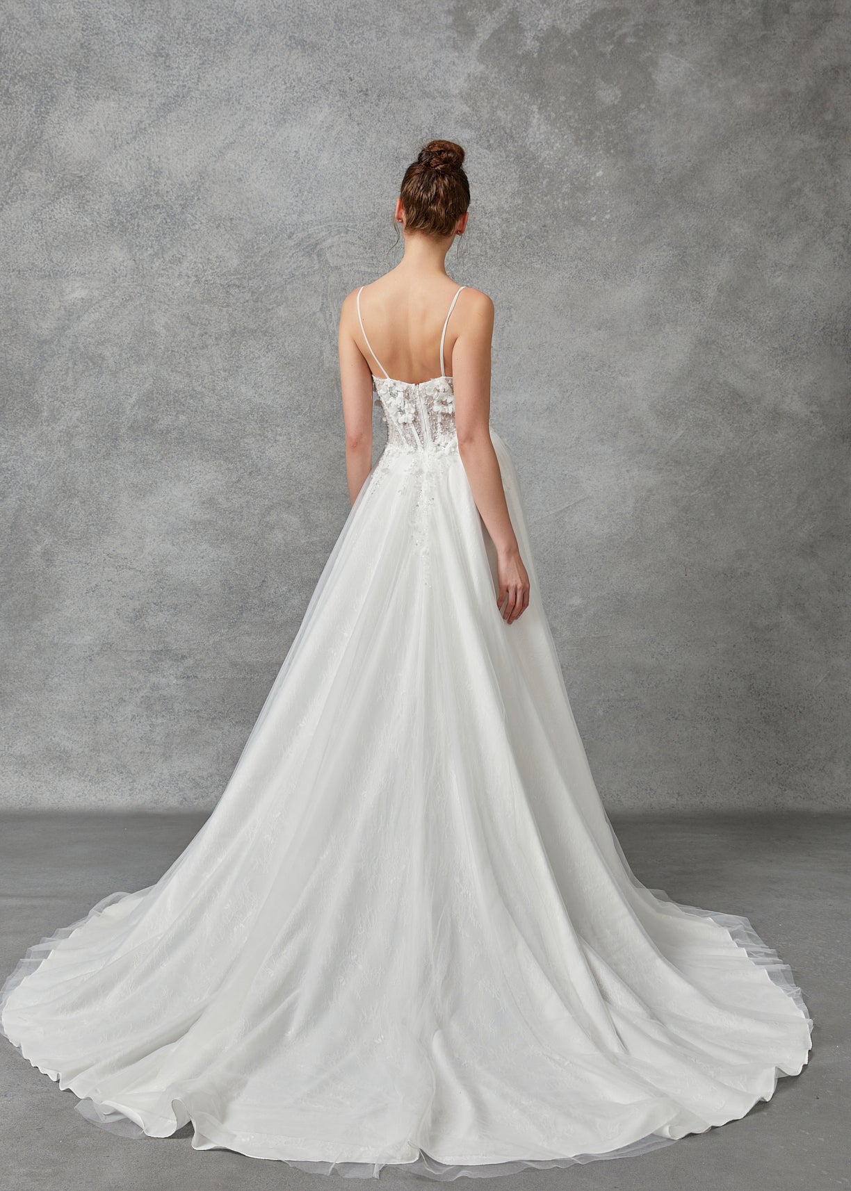 Vestido de Novias Sin Mangas Con Tipo Corsé Color Off White.