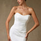 Vestido de Novia Corte Sirena, sin Tirantes, Color Off White