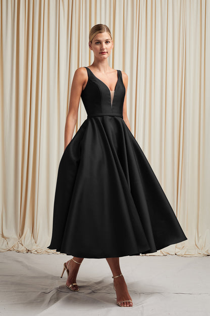 Vestido Corto Cuello V Sin Mangas (Varios Colores)