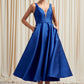 Vestido Corto Cuello V Sin Mangas (Varios Colores)