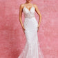 Vestido de Novia Corte Sirena  con Corse  Sin Mangas