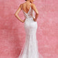 Vestido de Novia Corte Sirena  con Corse  Sin Mangas