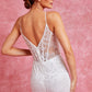 Vestido de Novia Corte Sirena  con Corse  Sin Mangas