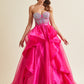 Vestido de Corsé en Capas con Cola (Varios Colores)
