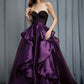 Vestido de Corsé en Capas con Cola (Varios Colores)