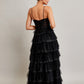 Vestido Línea A Sin Mangas con Escote de Corazón Color Black.