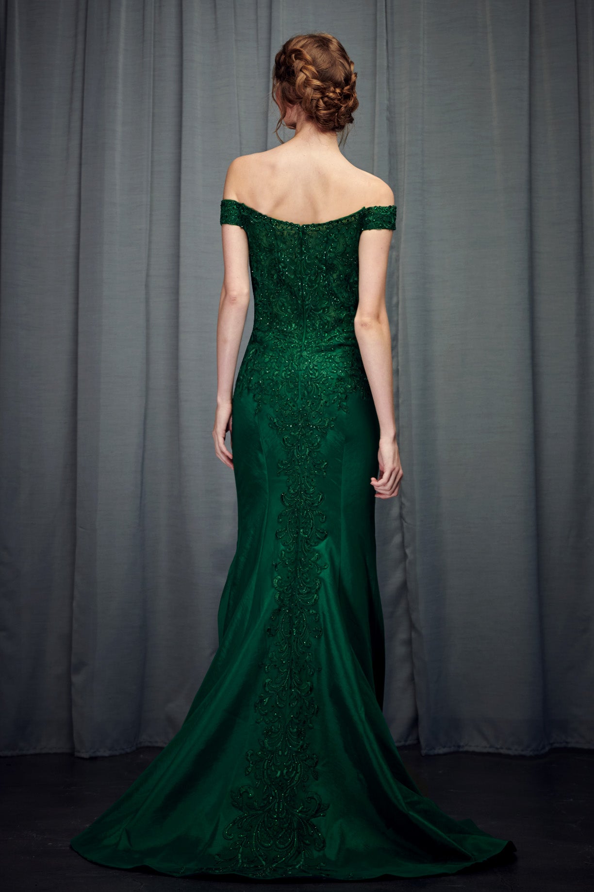 Vestido Corte Sirena Con Hombros Descubiertos (Varios Colores)