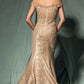 Vestido Corte Sirena Con Hombros Descubiertos (Varios Colores)