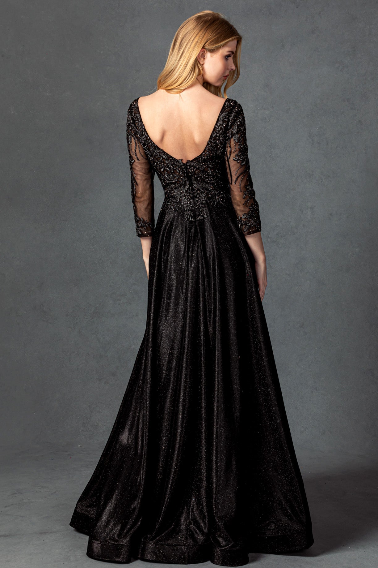 Vestido En Línea A con Mangas 3/4 con Bolsillos Laterales y Bolsillos Laterales (Varios Colores)