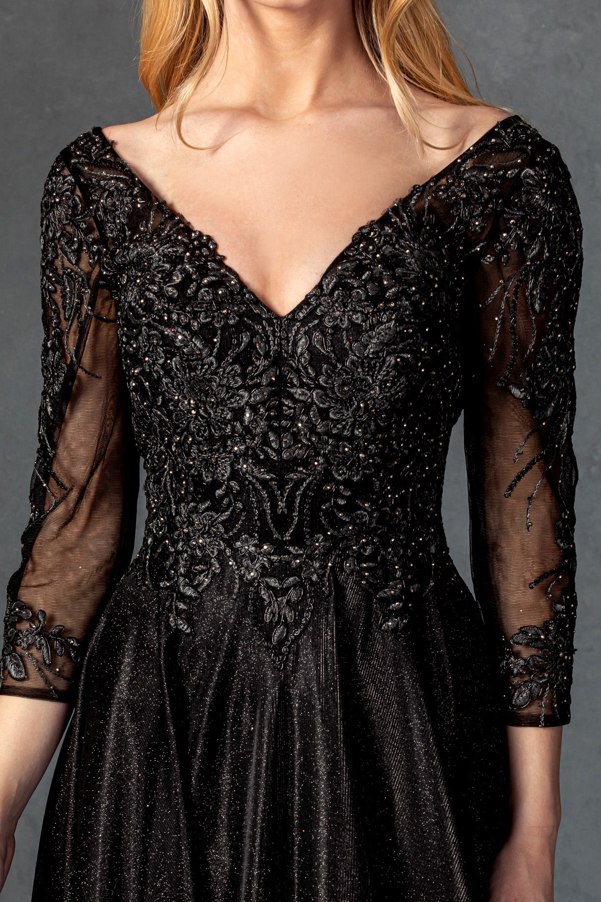 Vestido En Línea A con Mangas 3/4 con Bolsillos Laterales y Bolsillos Laterales (Varios Colores)