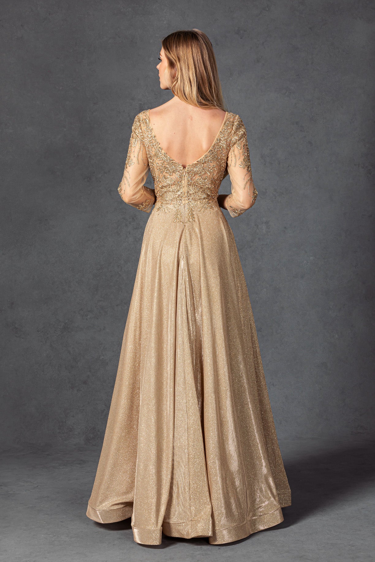 Vestido En Línea A con Mangas 3/4 con Bolsillos Laterales y Bolsillos Laterales (Varios Colores)