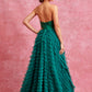 Vestido en Línea A, Sin Tirantes, Escote en Corazón y con Abertura (Varios Colores).