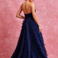 Vestido en Línea A, Sin Tirantes, Escote en Corazón y con Abertura (Varios Colores).