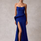 Vestido Entallado, Escote Ojo de Gato y Abertura en la Pierna, Varios Colores