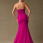 Vestido Entallado, Escote Ojo de Gato y Abertura en la Pierna, Varios Colores