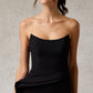 Vestido Entallado, Escote Ojo de Gato y Abertura en la Pierna, Varios Colores